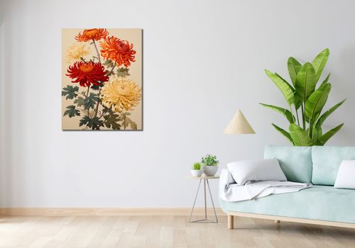 Obraz 70x90cm Tańczące Chryzantemy na Arena.pl