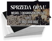 Wizytówki reklamowe firmowe 100 szt różne wzory SPRZEDAŻ OPAŁU WĘGIEL