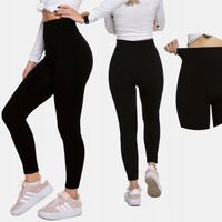 Legginsy Damskie Ocieplane Gładkie Wysoki Stan Ciepłe MORAJ