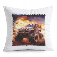 PODUSZKA BIAŁA PREZENT - AUTO MONSTER TRUCK