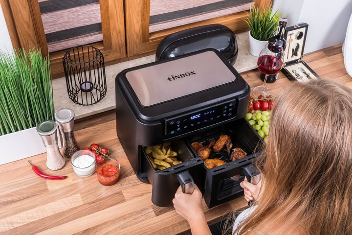 PIEKARNIK FRYTKOWNICA BEZTŁUSZCZOWA 2 KOSZE 8L/2500W 4 URZĄDZENIA W 1 zdjęcie 11