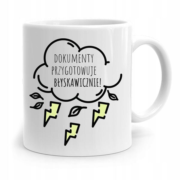 Kubek Prezent Dla Sekretarki Błyskawicznie Z Nadrukiem Ze Zdjęciem zdjęcie 1