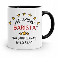 Dla Baristy Baristki Kawiarki Kubek Czarny Prezent Z Nadrukiem Ze Zdjęciem
