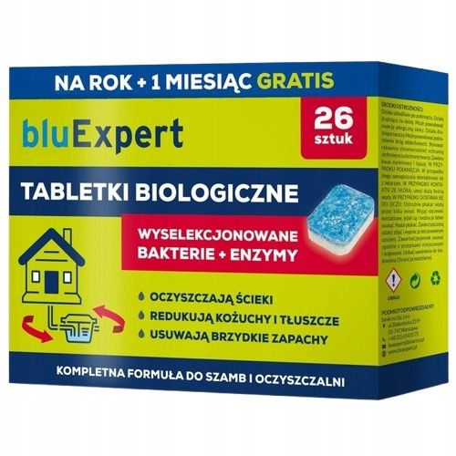 Bakterie do szamba i oczyszczalni Tabletki na Rok 26szt bluExpert na Arena.pl