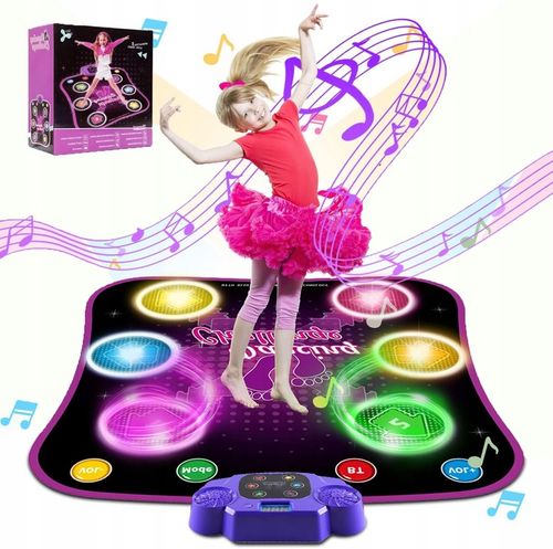 MATA DO TAŃCZENIA MUZYCZNA DLA DZIECI INTERAKTYWNA LED BLUETOOTH 27× POZIOM na Arena.pl