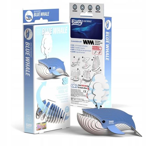 Wieloryb Płetwal Błękitny Eugy. Eko Układanka 3D na Arena.pl