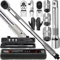 Klucz Dynamometryczny 1/2 28-210Nm 465mm 3 NASADKI 17 19 21mm + Przedłużka