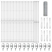 Ogrodzenie z słupkami Srebrny 0.5 x 100 m Stal pokryta PCV