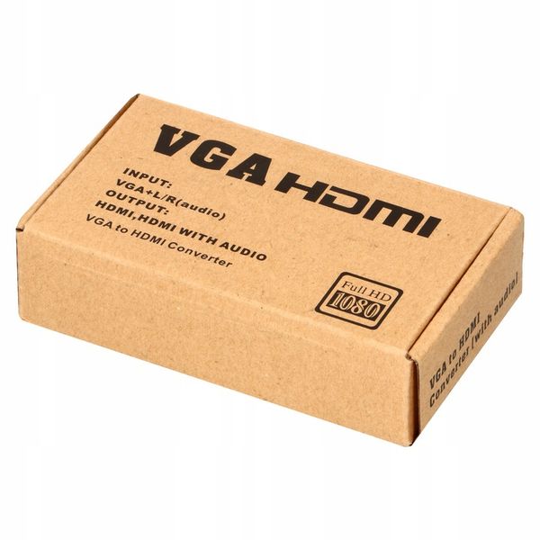 ADAPTER KONWERTER VGA D-SUB DO HDMI + DŹWIĘK AUDIO zdjęcie 6