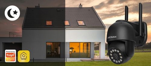 KAMERA ZEWNĘTRZNA OBROTOWA ULTRA HD WIFI 4MPx 4x ZOOM 2.5K PTZ IP66 CZARNA na Arena.pl