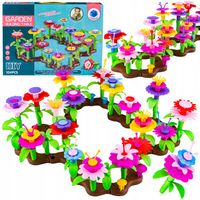 KLOCKI KWIATKI OGRÓD KREATYWNY ZESTAW KWIATY UKŁADANKA Kreatywna zabawka