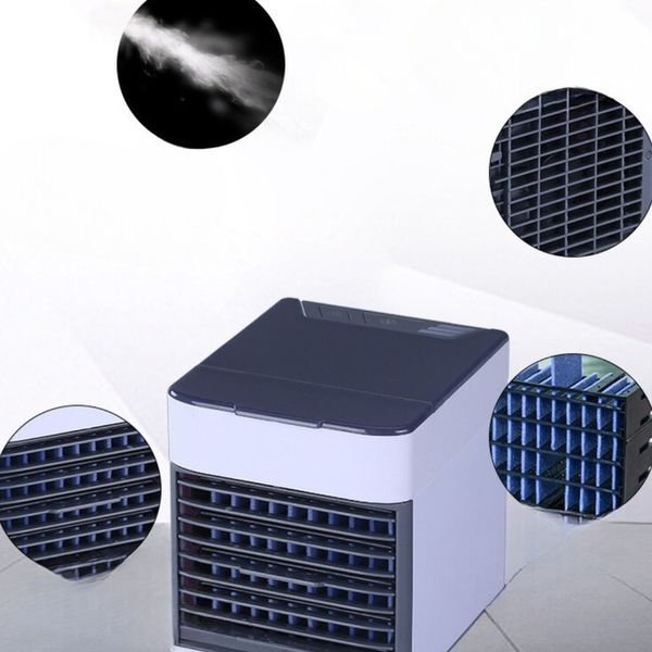 PRZENOŚNY MAŁY KLIMATYZER USB NA WODĘ i LÓD 3W1 KLIMATOR DO DOMU WENTYLATOR zdjęcie 16