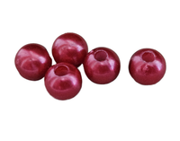 PEREŁKI "P" PLASTIK CZERWONE 6MM 100SZT