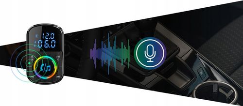 Transmitter FM Bluetooth NAVITEL BHF08 PRO -miernik napięcia, USB-A i USB-C na Arena.pl