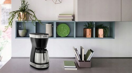 Przelewowy Ekspres do Kawy czarny termiczny dzbanek DeLonghi ICM16710 (P) na Arena.pl