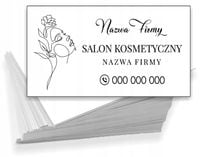 Wizytówki firmowe REKLAMOWE Foliowane 1000 szt SALON KOSMETYCZNY