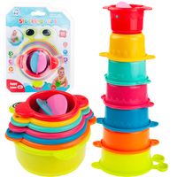 Piramida Kubeczki Zabawka Układanka Wieża Piramidka Owady