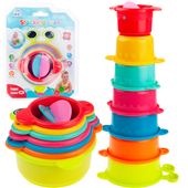 Piramida Kubeczki Zabawka Układanka Wieża Piramidka Owady