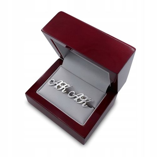Srebrne spinki do mankietów inicjały na Prezent na Arena.pl