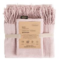 Komplet koc + poszewka AVINION 170x130 Terra Collection różowa