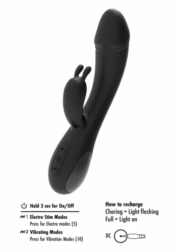 she.e.o estim rabbit vibrator silikonowy, 5 trybow e-stim, 10 wibracji na Arena.pl