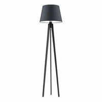 Lampa podłogowa CURACAO abażur szary melanż stelaż hebanowy