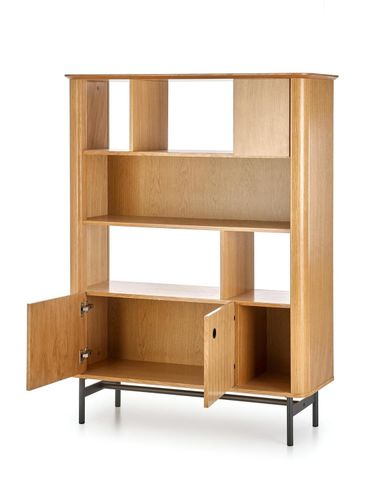 Regał szeroki Zefir dąb/czarny na Arena.pl