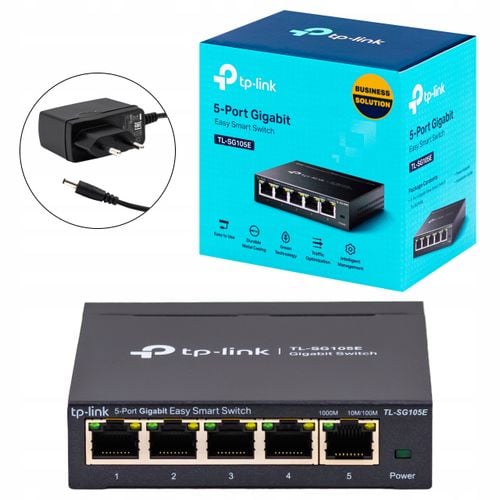 Switch TP-Link 5p TL-SG105E (5x10/100/1000Mbit) na Arena.pl
