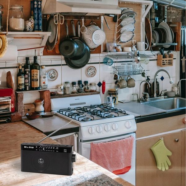 GŁOŚNIK BLUETOOTH RETRO RADIO PRZENOŚNE KUCHENNE AKUMULATOR USB AUX SD zdjęcie 6