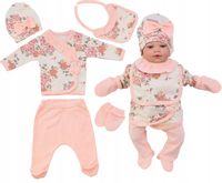 WYPRAWKA UBRANKO DLA NOWORODKA PREZENT ROZE R 0-6m