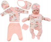 WYPRAWKA UBRANKO DLA NOWORODKA PREZENT ROZE R 0-6m