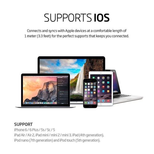 SPIGEN C10LS MFI LIGHTNING CABLE 100CM WHITE na Arena.pl