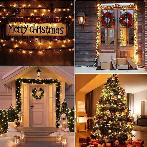 LAMPKI CHOINKOWE 500 LED BIAŁE CIEPŁE WEWNĘTRZNE ZEWNĘTRZNE ŚWIATEŁKA na Arena.pl