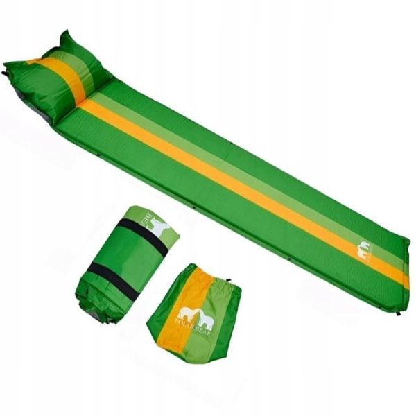 MATA SAMOPOMPUJĄCA Z PODUSZKĄ MATERAC karimata kempingowa POD NAMIOT BIWAK zdjęcie 5