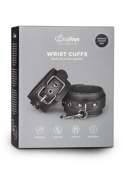 Kajdanki-Black Leather Handcuffs zdjęcie 1