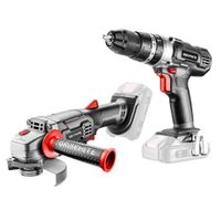zestaw e+: szlifierka+wiert.-wkrętarka z udarem, bez akum. - t 58gs001