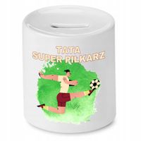 Skarbonka Dla Taty Tata Super Piłkarz Prezent Z Nadrukiem Ze Zdjęciem