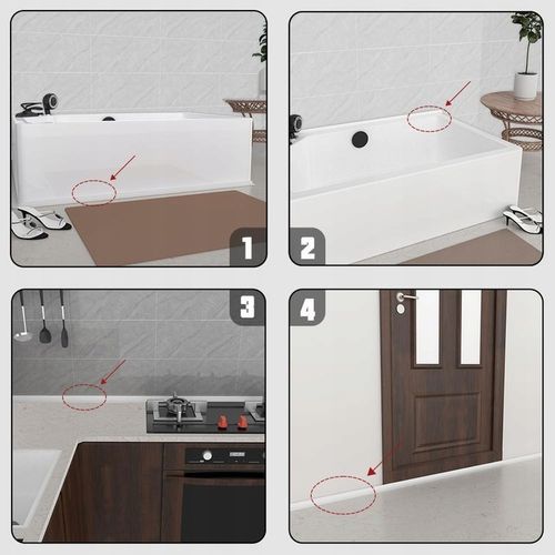 2M SAMOPRZYLEPNA LISTWA ZATRZYMUJĄCA WODĘ DO WANNY, LISTWA WYKOŃCZENIOWA na Arena.pl