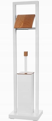 STOJAK NA PAPIER TOALETOWY + SZCZOTKA DO WC ZESTAW 2w1 STYLOWY BAMBUSOWY na Arena.pl