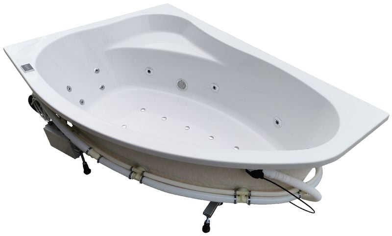 Narożna wanna spa z hydromasażem 145x95 lewa prawa jacuzzzi Polska zdjęcie 6