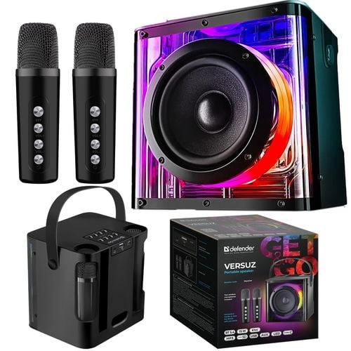 GŁOŚNIK BLUETOOTH Z MIKROFONEM KARAOKE MODE BT 5.4 USB LED MIKROFON 2X na Arena.pl