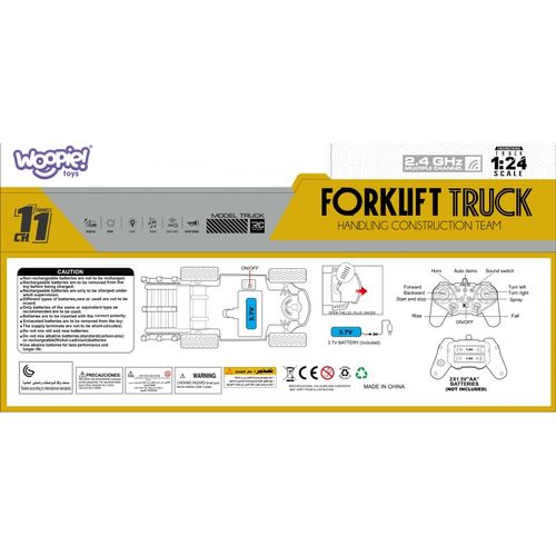 WOOPIE Zdalnie Sterowany Wózek Widłowy 2w1 Dźwig RC - Skala 1:24 na Arena.pl
