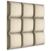 PANELE TAPICEROWANE ŚCIENNE KREMOWE WEZGŁOWIE 3D 30cm x 30cm