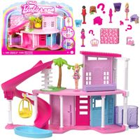 mattel mini barbieland domek dla lalek + lalka i pupil + akcesoria za6039 c