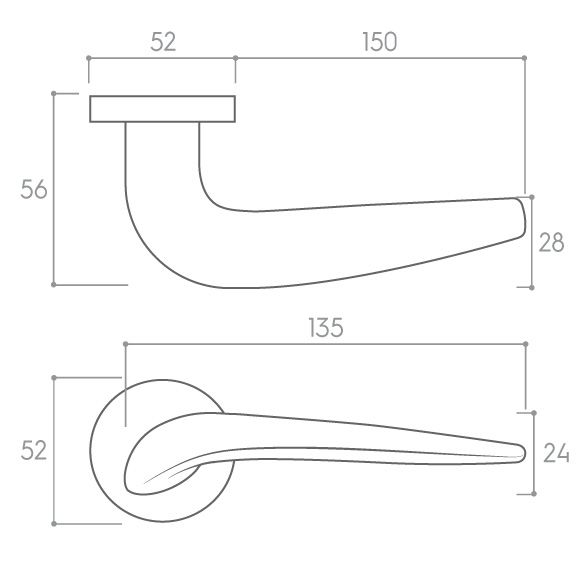 KLAMKA DRZWIOWA PREMIUM SOFT R CHROM POŁYSK zdjęcie 3