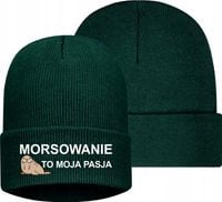 Czapka zimowa TWÓJ WŁASNY HAFT LOGO NAPIS GRAFIKA morsowanie to moja pasja