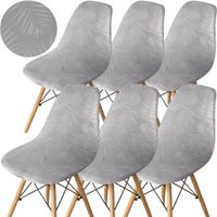 ZESTAW 6SZT POKROWIEC NA KRZESŁO WELUR SKANDYNAWSKIE