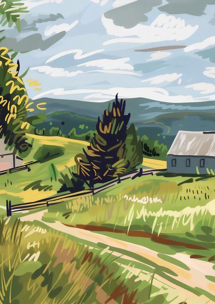 Plakat 42x59,4cm Bujna Wieś zdjęcie 1