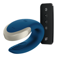 Wibrator dla par Double Love Blue Satisfyer