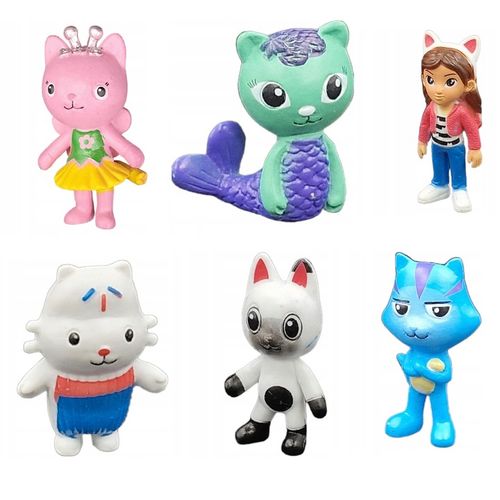 KOCI DOMEK GABI FIGURKA KOTKI Z BAJKI ZESTAW ARTYSTYCZNY 6 szt na Arena.pl